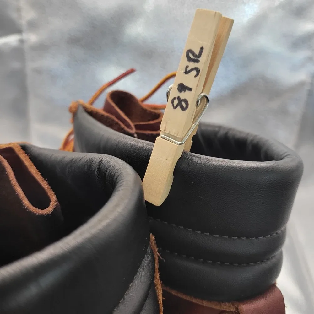 LL Bean Bean Boots Brown Black Leather Duck Boots Mens 11 M Made in USA 8